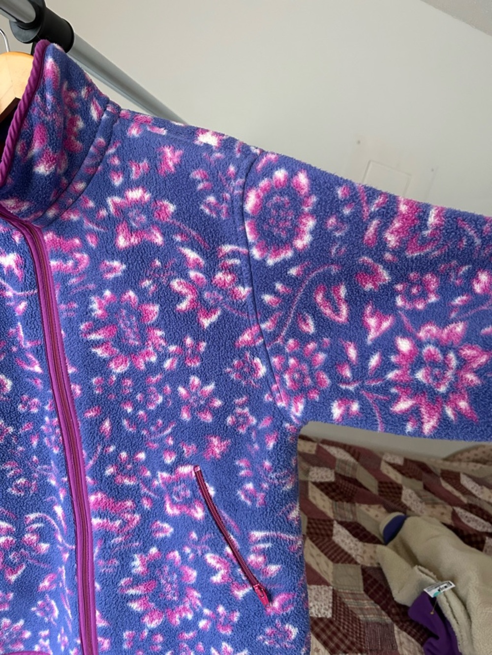 Vintage LL Bean Fleece Floral Jacket - Picture 5 of 9